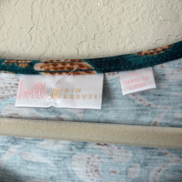 Belle by Kim Gravel Boho Mixed Print TripleLuxe Soft Modal Blend Shirt - Picture 3 of 10